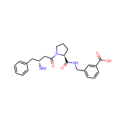 N[C@@H](CC(=O)N1CCC[C@H]1C(=O)NCc1cccc(C(=O)O)c1)Cc1ccccc1 ZINC000028379846