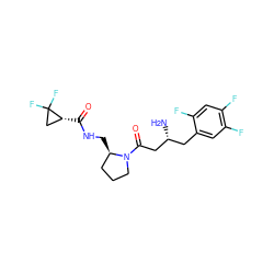 N[C@@H](CC(=O)N1CCC[C@H]1CNC(=O)[C@@H]1CC1(F)F)Cc1cc(F)c(F)cc1F ZINC000043015122