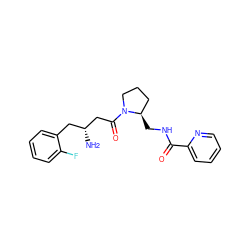 N[C@@H](CC(=O)N1CCC[C@H]1CNC(=O)c1ccccn1)Cc1ccccc1F ZINC000043071026