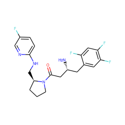 N[C@@H](CC(=O)N1CCC[C@H]1CNc1ccc(F)cn1)Cc1cc(F)c(F)cc1F ZINC000043021372