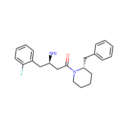 N[C@@H](CC(=O)N1CCCC[C@H]1Cc1ccccc1)Cc1ccccc1F ZINC000028388670