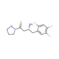 N[C@@H](CC(=O)N1CCCN1)Cc1cc(F)c(F)cc1F ZINC000028891264