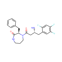 N[C@@H](CC(=O)N1CCCNC(=O)[C@H]1Cc1ccccc1)Cc1cc(F)c(F)cc1F ZINC000014953117