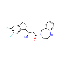 N[C@@H](CC(=O)N1CCNc2ccccc2C1)[C@H]1CCc2cc(F)c(F)cc21 ZINC000218112625