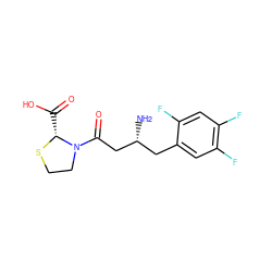 N[C@@H](CC(=O)N1CCS[C@@H]1C(=O)O)Cc1cc(F)c(F)cc1F ZINC000066066550