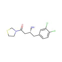 N[C@@H](CC(=O)N1CCSC1)Cc1ccc(Cl)c(Cl)c1 ZINC000028372272