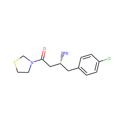 N[C@@H](CC(=O)N1CCSC1)Cc1ccc(Cl)cc1 ZINC000028387441