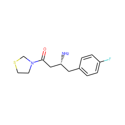 N[C@@H](CC(=O)N1CCSC1)Cc1ccc(F)cc1 ZINC000028385243