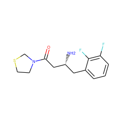 N[C@@H](CC(=O)N1CCSC1)Cc1cccc(F)c1F ZINC000028377925