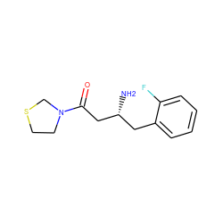 N[C@@H](CC(=O)N1CCSC1)Cc1ccccc1F ZINC000028391315