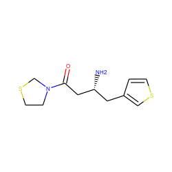 N[C@@H](CC(=O)N1CCSC1)Cc1ccsc1 ZINC000028355768