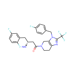 N[C@@H](CC(=O)N1CCc2nc(C(F)(F)F)n(Cc3ccc(F)cc3)c2C1)Cc1cc(F)ccc1F ZINC000028956710