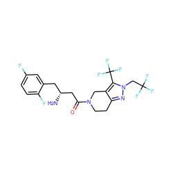 N[C@@H](CC(=O)N1CCc2nn(CC(F)(F)F)c(C(F)(F)F)c2C1)Cc1cc(F)ccc1F ZINC000014948941