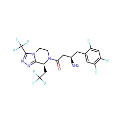 N[C@@H](CC(=O)N1CCn2c(nnc2C(F)(F)F)[C@@H]1CC(F)(F)F)Cc1cc(F)c(F)cc1F ZINC000036311002