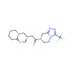 N[C@@H](CC(=O)N1CCn2c(nnc2C(F)(F)F)C1)CN1CCCCC1=O ZINC000045496148