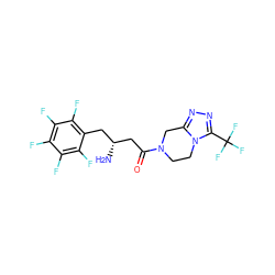 N[C@@H](CC(=O)N1CCn2c(nnc2C(F)(F)F)C1)Cc1c(F)c(F)c(F)c(F)c1F ZINC000036310934