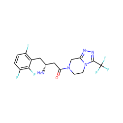 N[C@@H](CC(=O)N1CCn2c(nnc2C(F)(F)F)C1)Cc1c(F)ccc(F)c1F ZINC000028820743