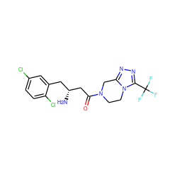 N[C@@H](CC(=O)N1CCn2c(nnc2C(F)(F)F)C1)Cc1cc(Cl)ccc1Cl ZINC000028820817