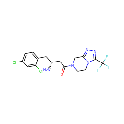 N[C@@H](CC(=O)N1CCn2c(nnc2C(F)(F)F)C1)Cc1ccc(Cl)cc1Cl ZINC000028820815