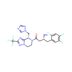 N[C@@H](CC(=O)N1CCn2nc(C(F)(F)F)nc2[C@@H]1Cn1cncn1)Cc1cc(F)c(F)cc1F ZINC000028959168