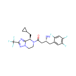 N[C@@H](CC(=O)N1CCn2nc(C(F)(F)F)nc2[C@H]1CC1CC1)Cc1cc(F)c(F)cc1F ZINC000013982517