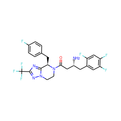 N[C@@H](CC(=O)N1CCn2nc(C(F)(F)F)nc2[C@H]1Cc1ccc(F)cc1)Cc1cc(F)c(F)cc1F ZINC000028958958