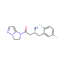 N[C@@H](CC(=O)N1CCn2nccc21)Cc1cc(F)ccc1F ZINC000014958996