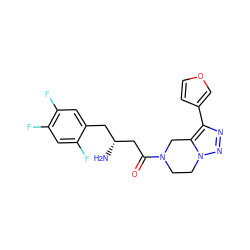 N[C@@H](CC(=O)N1CCn2nnc(-c3ccoc3)c2C1)Cc1cc(F)c(F)cc1F ZINC000066098557