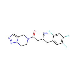 N[C@@H](CC(=O)N1CCn2nncc2C1)Cc1cc(F)c(F)cc1F ZINC000066066463