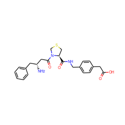 N[C@@H](CC(=O)N1CSC[C@H]1C(=O)NCc1ccc(CC(=O)O)cc1)Cc1ccccc1 ZINC000028379081