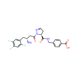 N[C@@H](CC(=O)N1N=CC[C@H]1C(=O)NCc1ccc(C(=O)O)cc1)Cc1cc(F)c(F)cc1F ZINC000040893288