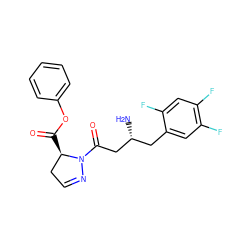 N[C@@H](CC(=O)N1N=CC[C@H]1C(=O)Oc1ccccc1)Cc1cc(F)c(F)cc1F ZINC000040845952