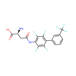 N[C@@H](CC(=O)Nc1c(F)c(F)c(-c2cccc(C(F)(F)F)c2)c(F)c1F)C(=O)O ZINC000028526569