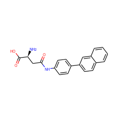 N[C@@H](CC(=O)Nc1ccc(-c2ccc3ccccc3c2)cc1)C(=O)O ZINC000028529034