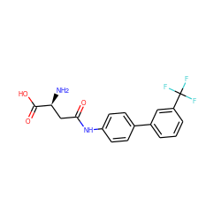 N[C@@H](CC(=O)Nc1ccc(-c2cccc(C(F)(F)F)c2)cc1)C(=O)O ZINC000028528609