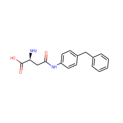 N[C@@H](CC(=O)Nc1ccc(Cc2ccccc2)cc1)C(=O)O ZINC000028528180