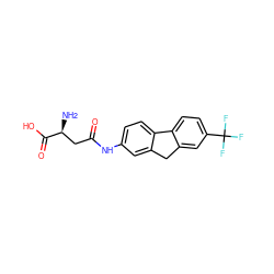 N[C@@H](CC(=O)Nc1ccc2c(c1)Cc1cc(C(F)(F)F)ccc1-2)C(=O)O ZINC000028527268