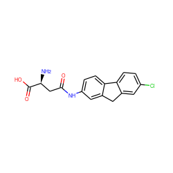 N[C@@H](CC(=O)Nc1ccc2c(c1)Cc1cc(Cl)ccc1-2)C(=O)O ZINC000028528979