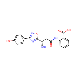 N[C@@H](CC(=O)Nc1ccccc1C(=O)O)c1nc(-c2ccc(O)cc2)no1 ZINC000071332987