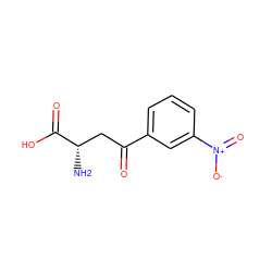 N[C@@H](CC(=O)c1cccc([N+](=O)[O-])c1)C(=O)O ZINC000002566916