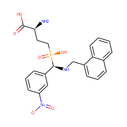 N[C@@H](CC[P@](=O)(O)[C@@H](NCc1cccc2ccccc12)c1cccc([N+](=O)[O-])c1)C(=O)O ZINC001772654976