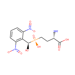 N[C@@H](CC[P@](=O)(O)[C@@H](O)c1c([N+](=O)[O-])cccc1[N+](=O)[O-])C(=O)O ZINC000164917583