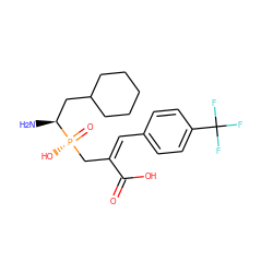 N[C@@H](CC1CCCCC1)[P@](=O)(O)C/C(=C/c1ccc(C(F)(F)F)cc1)C(=O)O ZINC000027104860