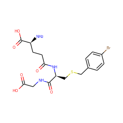 N[C@@H](CCC(=O)N[C@@H](CSCc1ccc(Br)cc1)C(=O)NCC(=O)O)C(=O)O ZINC000004962303