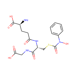 N[C@@H](CCC(=O)N[C@H](CSC(=O)N(O)c1ccccc1)C(=O)NCC(=O)O)C(=O)O ZINC000005843684