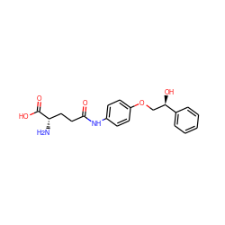 N[C@@H](CCC(=O)Nc1ccc(OC[C@@H](O)c2ccccc2)cc1)C(=O)O ZINC000039086029