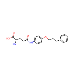 N[C@@H](CCC(=O)Nc1ccc(OCCCc2ccccc2)cc1)C(=O)O ZINC000040918036