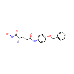 N[C@@H](CCC(=O)Nc1ccc(OCc2ccccc2)cc1)C(=O)NO ZINC000040918252