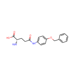 N[C@@H](CCC(=O)Nc1ccc(OCc2ccccc2)cc1)C(=O)O ZINC000024975367