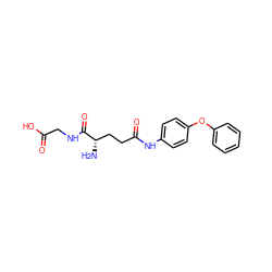 N[C@@H](CCC(=O)Nc1ccc(Oc2ccccc2)cc1)C(=O)NCC(=O)O ZINC000040918708